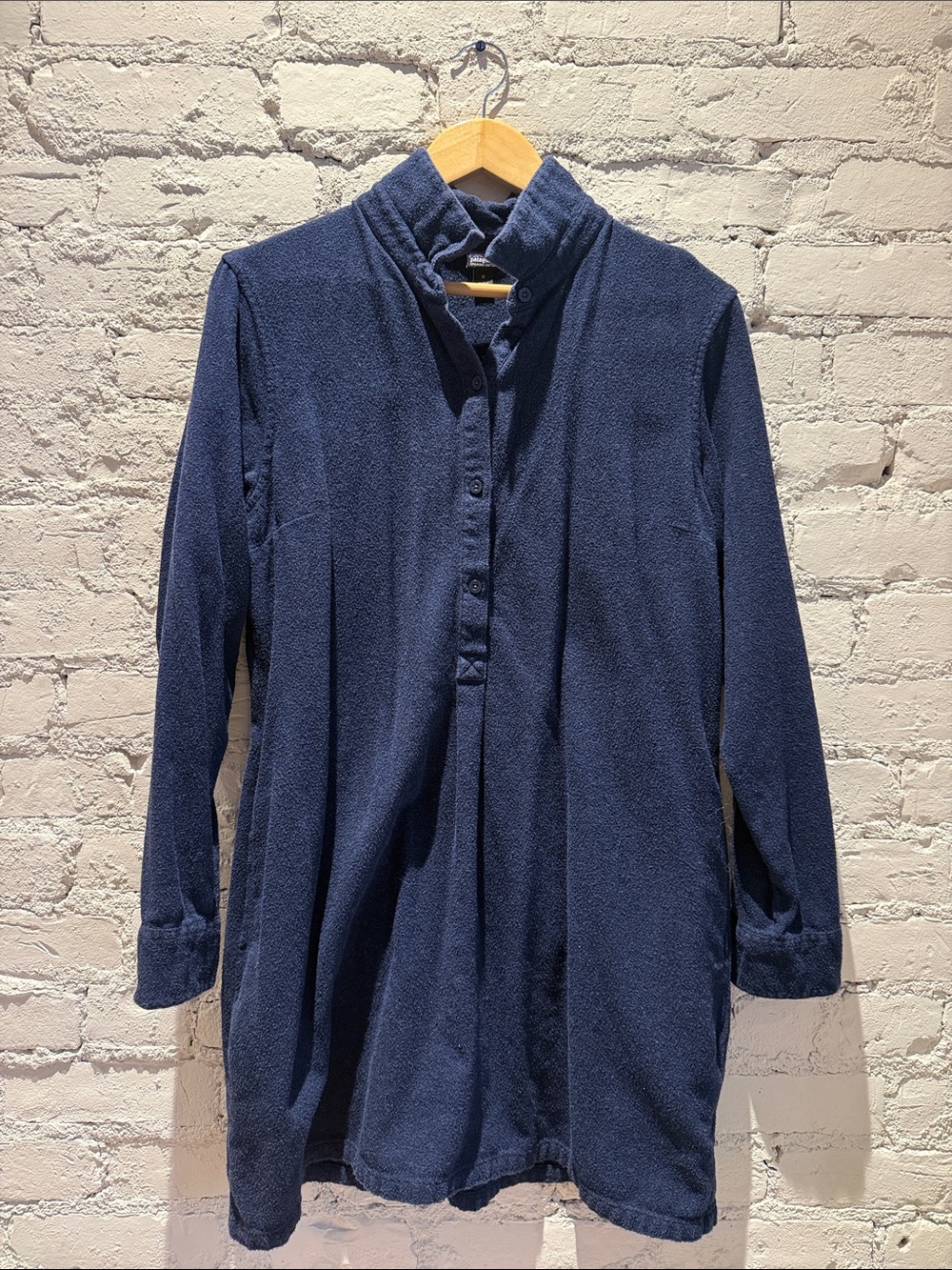 Patagonia Navy Long-Sleeve Button Pullover Shirt